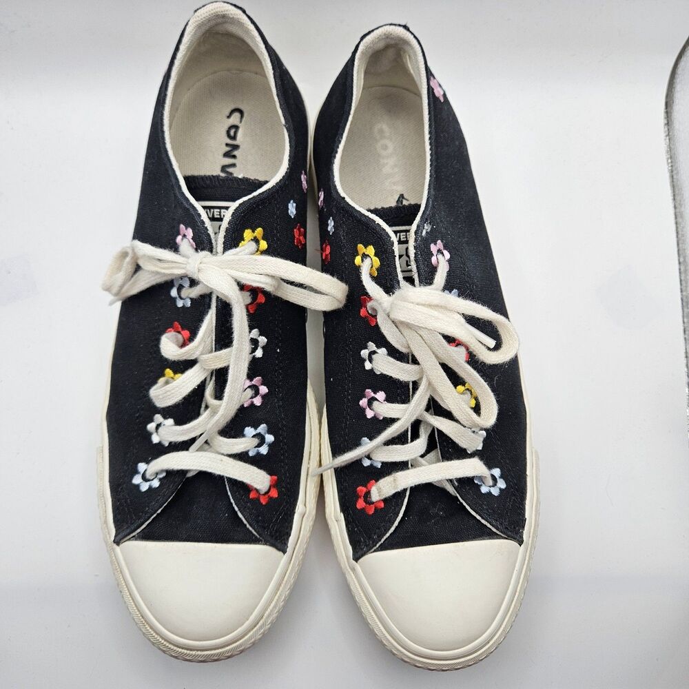 Converse CTAS Lift Platform Floral Sneaker Whimsical Alternative Skate Size 9 - Picture 7 of 8